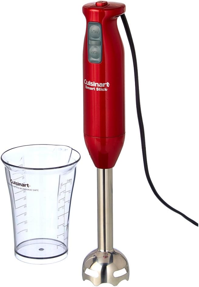 Cuisinart Metallic Red CSB-75MR Smart Stick 2-Speed 200-watt Immersion Hand Blender 14