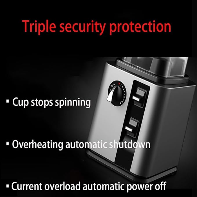 Fully Automatic Smoothie Machine Multi-Functional Home Kitchen Blender Commercial Ice Crusher with 2.2L Large Capacity Glass Jug Mixer for Kitchen Milk Tea Coffee Dessert Leisure Shop B