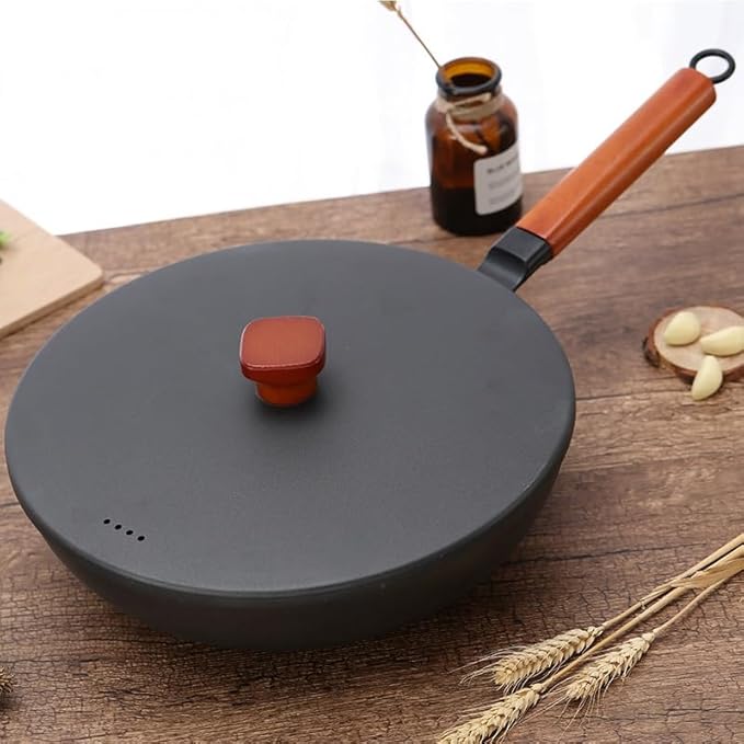 Wok Frying Pan Soup Pot Kitchen Daily Cooking Set 4 Piece Pot Set