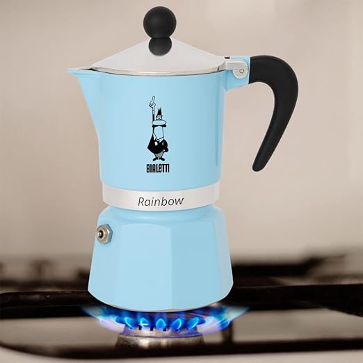 Bialetti 5043 Rainbow Espresso Maker Light Blue