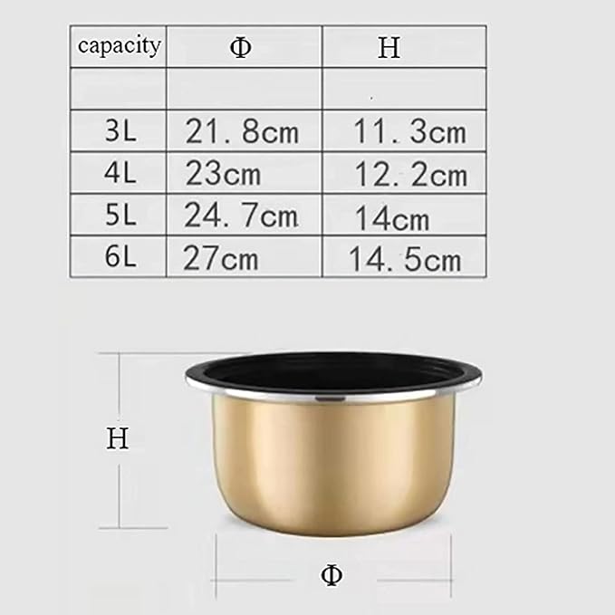 Rice Cooker Home Old Fashioned Rice Cooker Automatic Thermal InsulationNon-Stick Innerfor 2-10 People (3L) ()