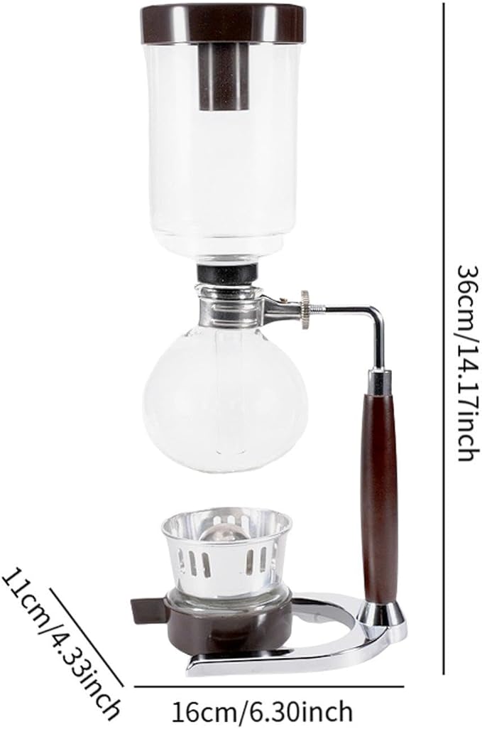 Siphon Coffee Maker Siphon Pot Lightweight Clear Elegant Coffee Brewer Sturdy Vacuum 500ML