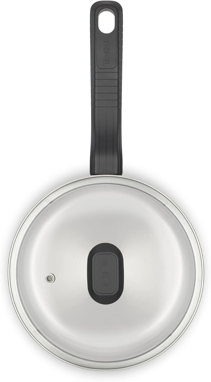 Tefal C973S344 Comfort Max Stainless Steel Saucepan Set 3 Pieces - Silver