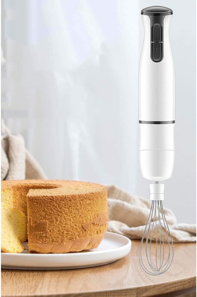 Egg Beater Hand Blender 450W 2nd Gear Speed Control Hand Blender Set Immersion Blender with Hand Mixer Chopper Whisk Beaker Attachment for Soup Sauce Food Whisk
