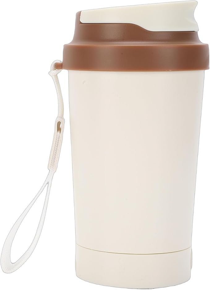 Zerodis Electric Mixing Mug Double Layer 316 Stainless Steel Self Stirring Coffee Mug with Lid Ideal for Travel and Office Use