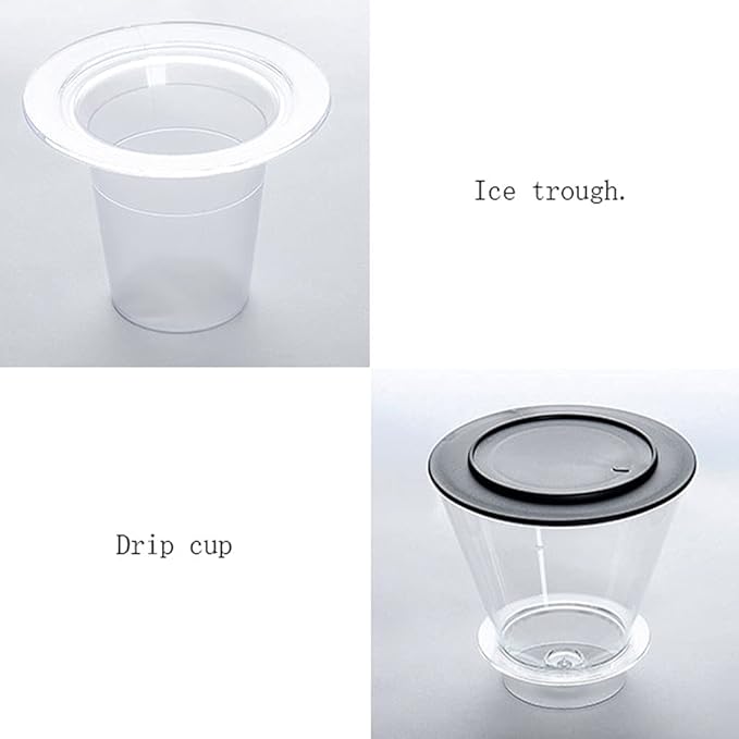 Habiba Iced Drip Coffee Maker 440ml Cold Brew Coffee Maker Detachable Parts Multifunctional Heat-Resistant Glass Siphon Coffee Maker Coffee Maker for Home Office Reusable