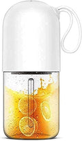 Portable Blender for Milkshakes and Baby Food Mini Handheld LCD Juicer Cup 1200mAh USB Rechargeable with four Blades for Home and Outdoors（White）