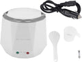 1.6 Liter Truck Rice Cooker Portable Food Steamer Portable Rice Cooker 24V 140W Electric Food Steamer Hot Rice Anytime For Truckers (white)