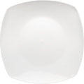 12-Piece Porcelain Dinner Plate Set – Large White Square &amp Round Plates Microwave and Dishwasher Safe Elegant Durable Dinnerware for Everyday Meals and Entertaining (Square)