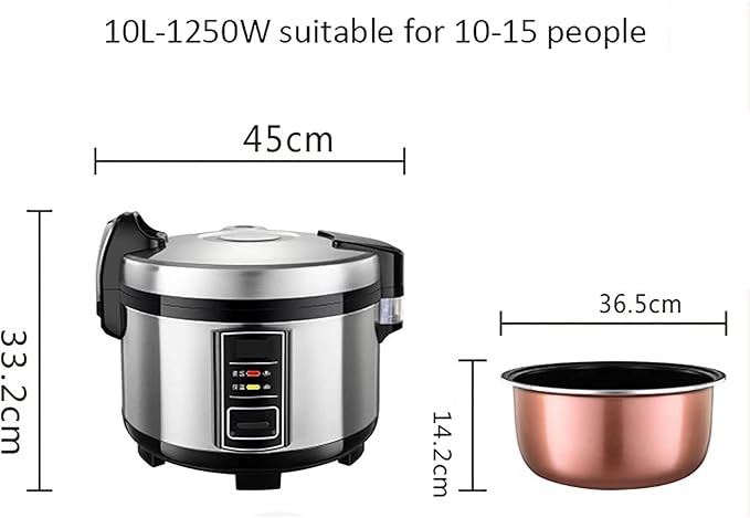 Stainless Steel Rice Cooker Household/Commercial Slow Cooker/Insulation Pot Non-Stick Inner Pot(20L) ()