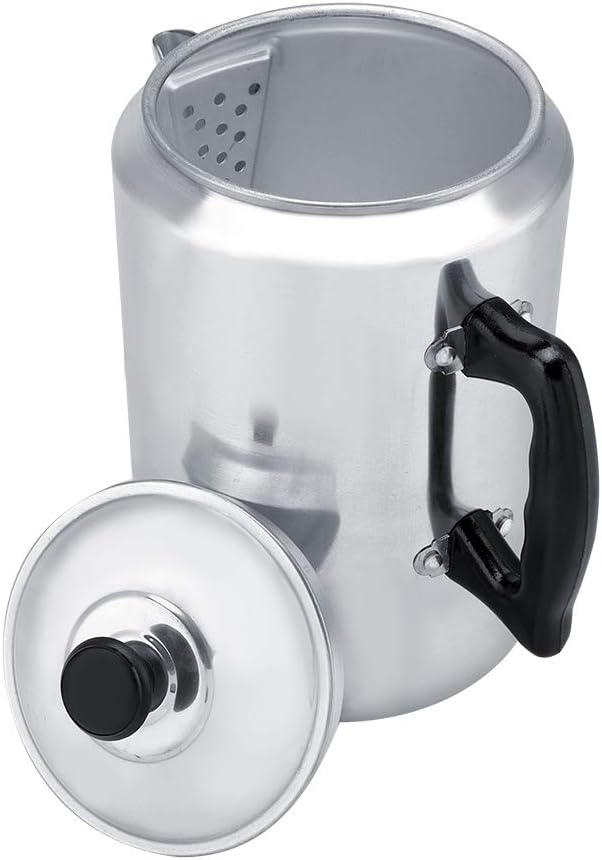 Coffee Percolator 3L Aluminum Camping Coffee Pot Stovetop Maker With Lid for Camping Kitchen