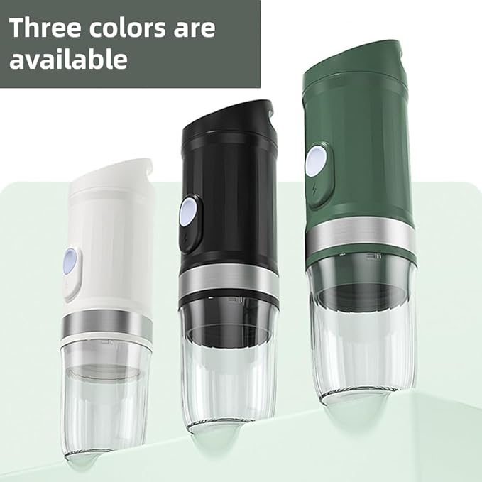 Portable Electric Espresso Coffee Machine Cordless Heat and Cold Brew 3oz Single Serve Mini Coffee Maker with 3-in-1 Coffee Powder/N Sule/DG Sule 20Bar Pump Pressure Reable 9600mAh Battery