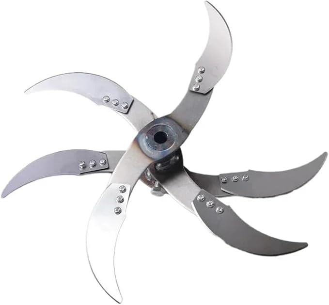 Agricultural Fruit And Vegetable Crusher 4/6 Blade Breeding Cutter Electric Drill Chopper Blade Fits Goose Chicken Feed Grass(4 bldae with Shaft)
