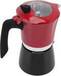ZJchao Stovetop Coffee Maker Premium Aluminum Portable Pot with Transparent Lid for Rich Anytime Perfect for Travel Camping Home Use (No. 6 Pot 300ML)