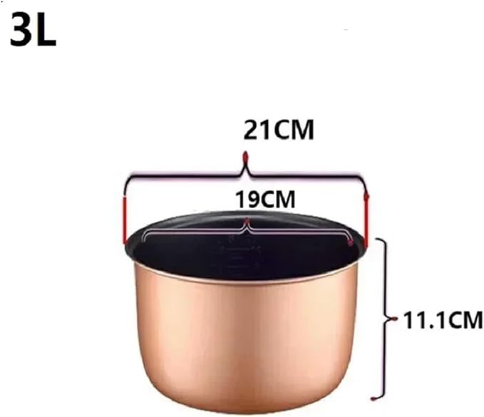 2L 3L 4L 5L Gold Rice Cooker Pot Aluminum Alloy Tank for Intelligent Rice Cookers Bowl Tank(3L)