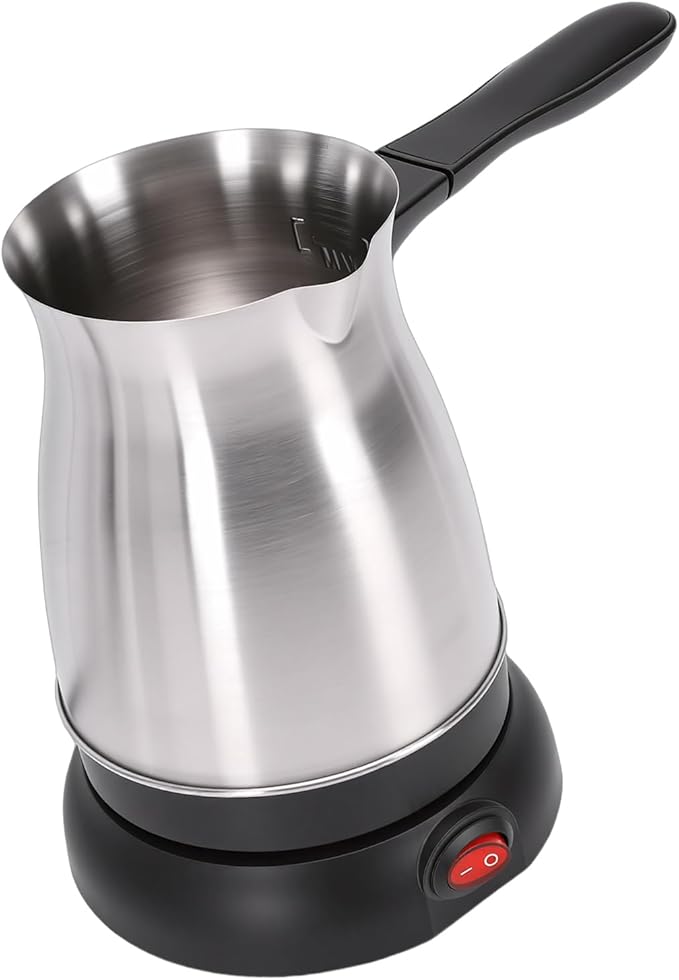 ZJchao Electric Turkish Coffee Pot Stainless Steel Coffee Maker with Manual Brewing Control for Personalized Flavor Compact Design for Home Travel Office