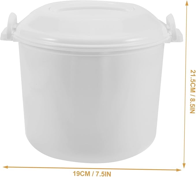 1Set Microwave Rice Cooker with Lid Multifunctional for Rice Hot Dishes Food Grade for Home Office Party Use