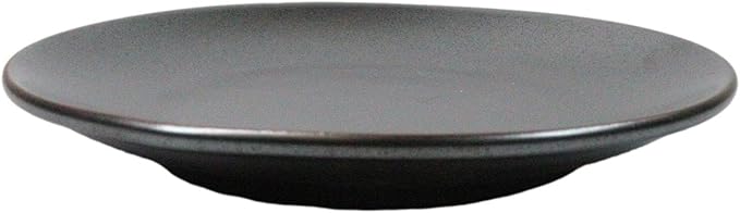 Ebros Gift Iron Black Clay Underglaze Technique Tetsu Kesho Porcelain Dinnerware Kitchen Set Asian Japanese Restaurant Supply (Pack Of 5 Round Appetizer Salad Plates 6 D)