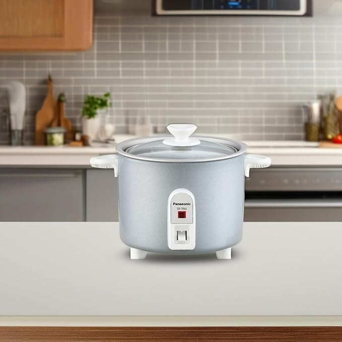 Panasonic Rice Cooker Steamer &amp Multi-Cooker 3-Cups (Cooked) 1.5-Cups (Uncooked) SR-3NAL – Silver