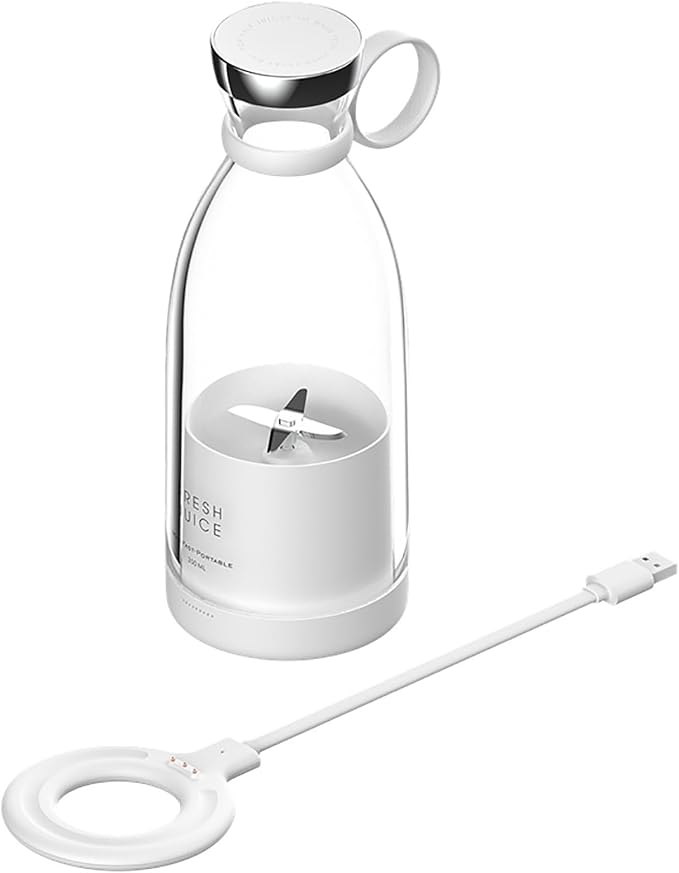 Portable Blender Cup Personal Size Juicer with 350ml Capacity and 4 Blades Excellent Mixing Ability and Easy to Clean USB Magnetic Charging for Breakfast Travel Vacation Work Gym