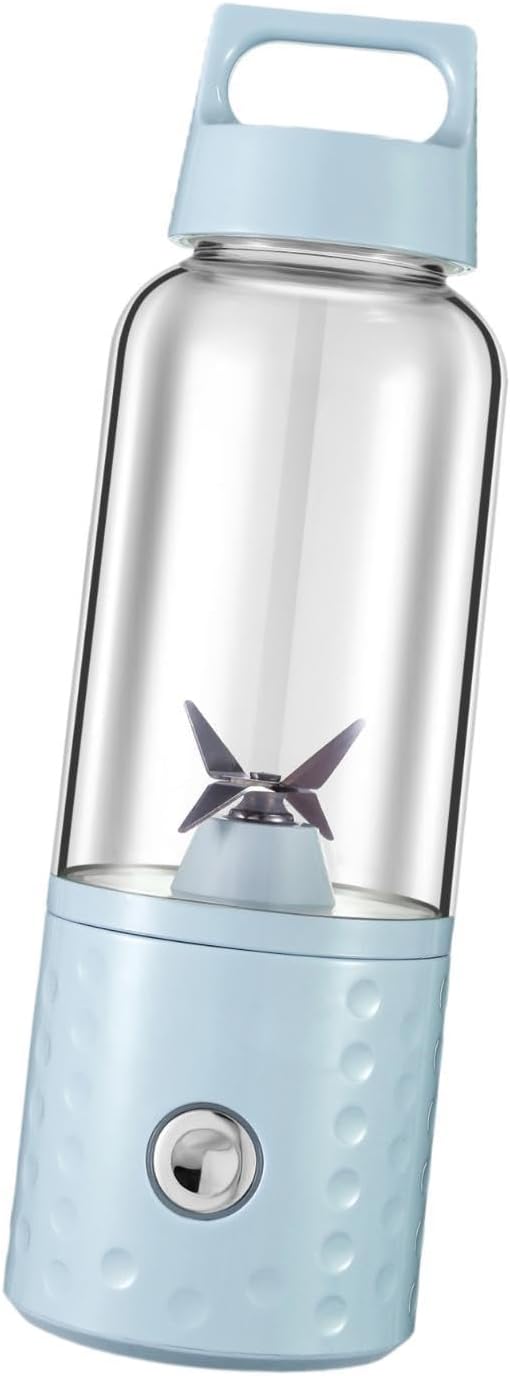 Portable Juicer Blender Electric Juicer Handheld Fruit Juicer Personal Fruit Mixer Mini Blender Cup Citrus Juicer Pink(Blue)