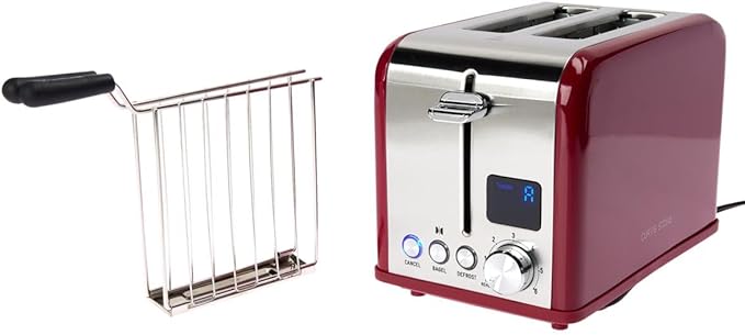 Curtis Stone Digital 2-Slice Toaster with Sandwich Cage (Renewed)