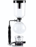 Generic 5-Cup Siphon Coffee Maker BS Glass Syphon Coffee Pot Vacuum Coffee Maker Retro Vintage Siphon Coffee Brewer 600ml Capacity with Stainless Steel Bracket Base Clear HWN853