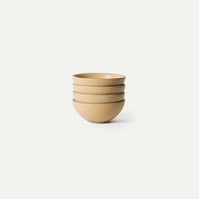 MORA Small Bowls Set of 4 16oz Ceramic Pottery Dessert Bowls - Microwave Oven and Dishwasher Safe - Merrigold