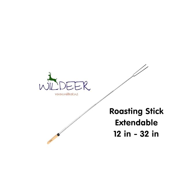 Cloudbites Toaster Marshmallows x 50 bundle with Wildeer Extendable Roasting Sticks x 8