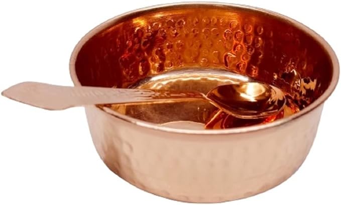 Copper Brown Thali Dinner Set - 6 Pieces
