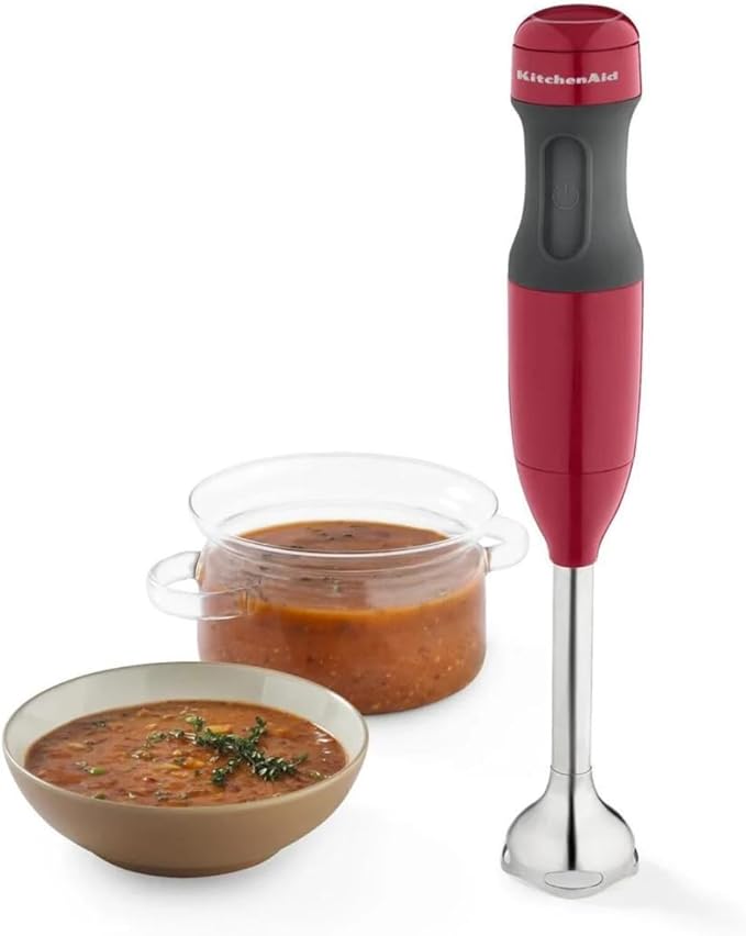 2-Speed Hand Blender with 8 Removable Blending Arm 3-Cup BPA-Free Blending Jar with Lid Empire Red KHB1231