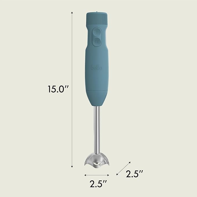 Immersion Hand Blender System with Multiple Attachments 500W Variable Speed Motor Detachable Stainless Steel Blending Arm Whisk Attachment Chopper Bowl Measuring Beaker Ergonomic Grip for Soups