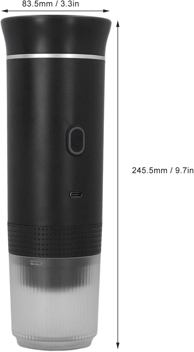 Portable Electric Coffee Maker 15Bar Cordless Self Heating Coffee Machine for Travel Camping Home Office