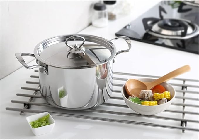 Cookware Set Stainless Steel Household Frying Pan Soup Pot Set Tool Steamer Frying Pan Glass Lid Kitchen Utensils (Color : A Size A (A