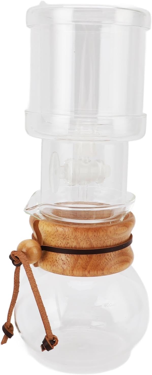 ZJchao Ice Drip Coffee Maker Clear Glass Cold Brew Coffee Maker Set Adjustable Water Flowing for Household Tea Room 400ml