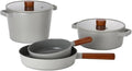 Cookware Set Pots and Pans Set 4Pcs Cookware Set Soup Pot with Lid Wok Frying Pan Ceramic Non-Stick Cooking Pot Set Kitchen Cooking Pot Set Cooking Pan Set
