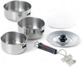 J-kitchens Single Handle Pot Removable 3-Piece Set 5.5 7.1 &amp 7.9 inches (14 18 20 cm) IH Compatible Made in Japan Original Tag Included
