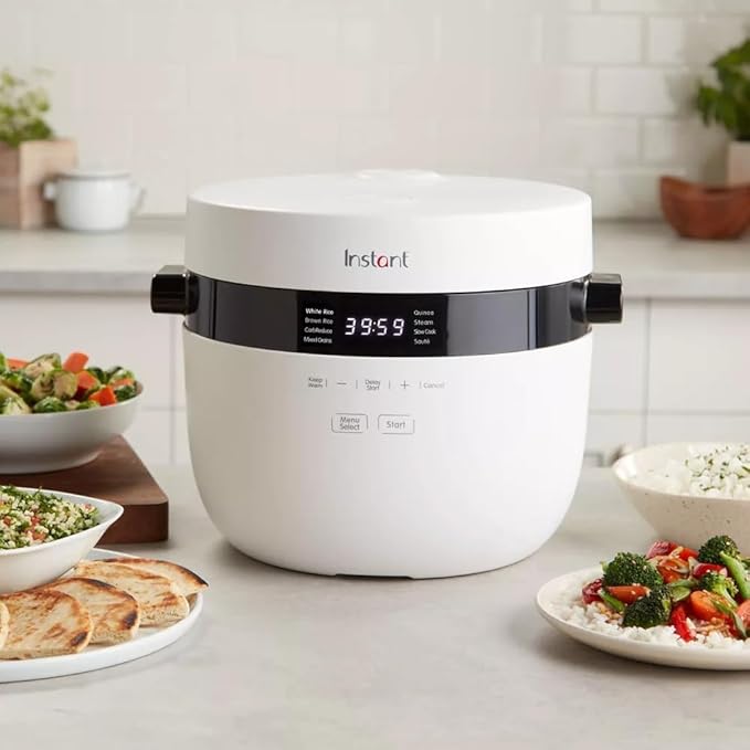Instantt Pot 12-Cup Rice &amp Grain Cooker With 8 Smart Programs Delay Start Keep Warm Nonstick Pot Stainless Steel Dishwasher Safe Easy One-Touch Cooking