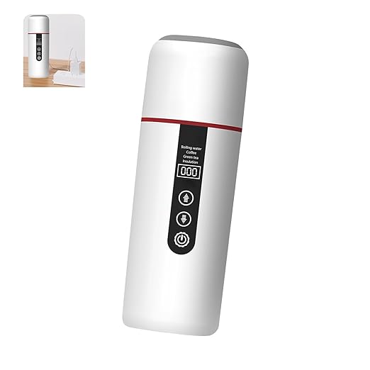 Portable 12V/24V Car Coffee Maker - USB Heated Water Stove 500ml Rustless Travel Mug Coffee Tea &amp Food(02)