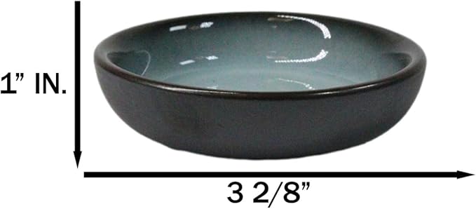 Ebros Gift Blue Sky Stars Artistic Seikai Porcelain Collection Dinnerware Serveware Kitchenware Set Asian Japanese Dining Restaurant Supply (Pack Of 6 Round Condiment Sauce Dishes 1.5oz)