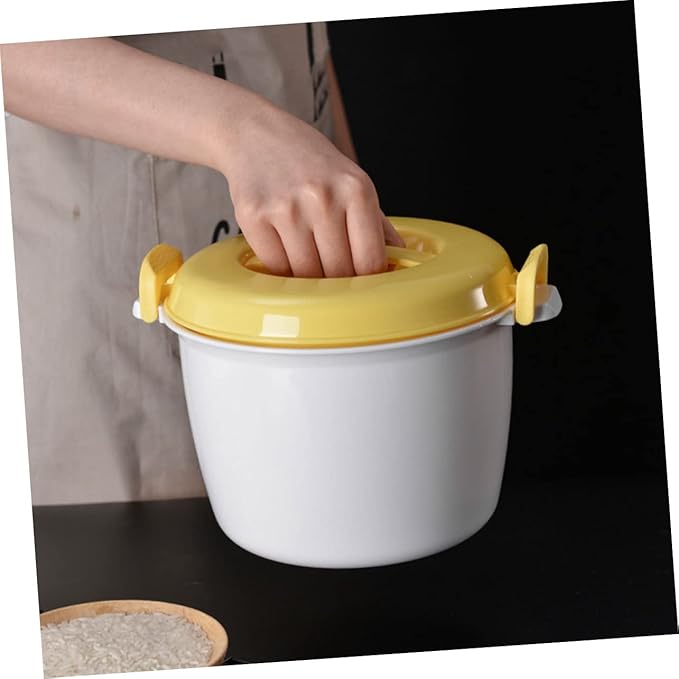 PRETYZOOM 2pcs Microwave Rice Cooker Set Portable Multi-functional Steamer for Rice Oatmeal and Soups for Home Office and Dorm Use Easy to Carry and Store