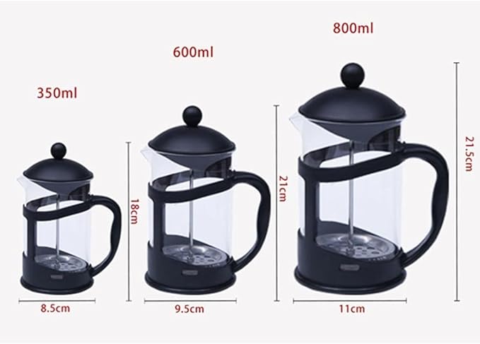 Press Coffee Maker Coffee Press CaffettiereCoffee Maker French Press Coffee Maker French Press Pot French Press Coffee Pot with Stainless Steel Filter Heat Resistant Glass Coffee Brewer Easy to C