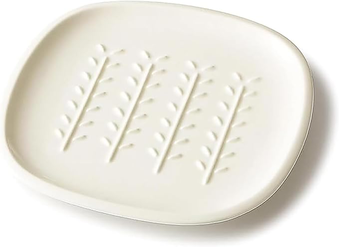 Mino Ware 58-126-231 Miyama Gift Set Dinnerware Set Plate Bread Plate 7.1 x 7.1 inches (18 cm) Pair of 2 Branch Pattern (Ivory Glaze x 1 each) Crust Crust Wedding Gift Housewarming Gift Made