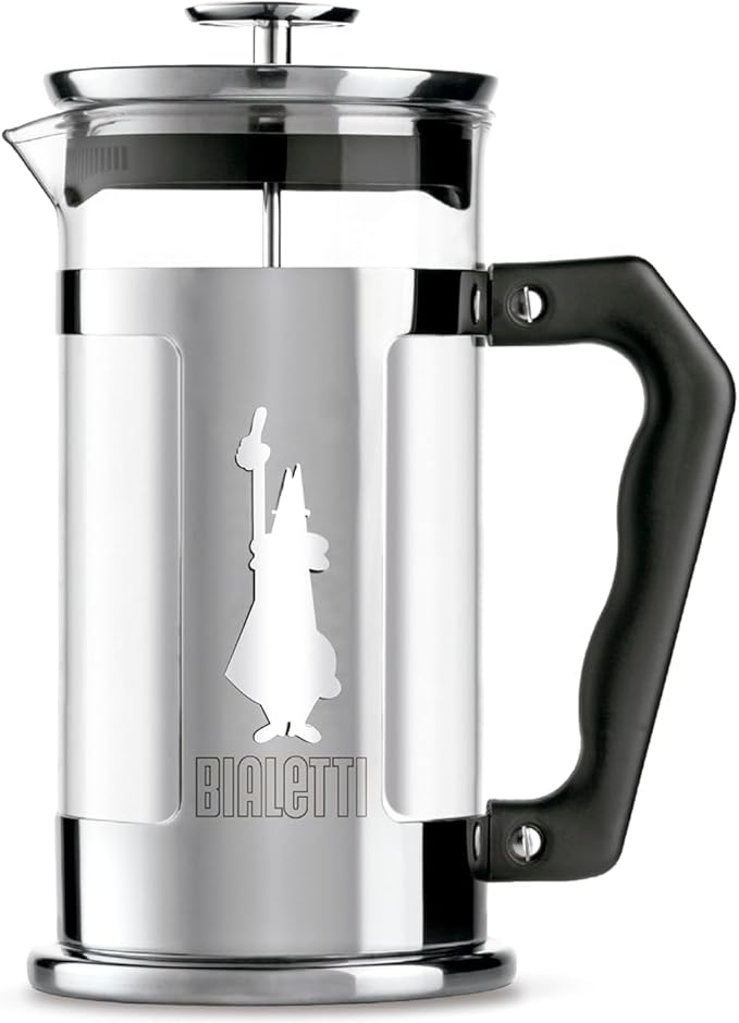 Bialetti Coffeepress French Press Coffee Maker 8 Cup Preziosa Stainless Steel (06852)