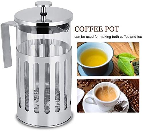 French Press Coffee Maker304 Stainless Steel Coffee Press with Filtration Durable Easy Clean Heat Resistant Glass for Restaurant Home (Size : 1000ml)