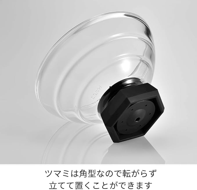 HARIO GNR-200-B-W Rice Pot with Glass Lid 2-3 Cups Visible Inside Heat-resistant Glass Ceramic Made in Japan