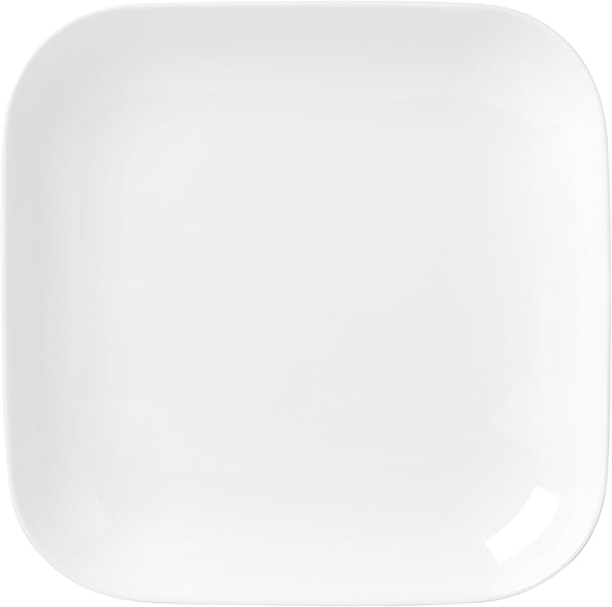 Lenox Dinnerware Set Studio 1414 Square 12-Piece Set Service For 4 Bone China Material Dishwasher &amp Microwave Safe Home And Kitchen Kitchen And Dining Plates And Bowls Sets (White 12 Piece