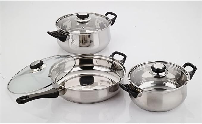 Cookware Cooking Tools 12 Pieces of Stainless Steel Cookware Set Soup Pot Milk Pot Fry Pan Combination Set Induction Apply