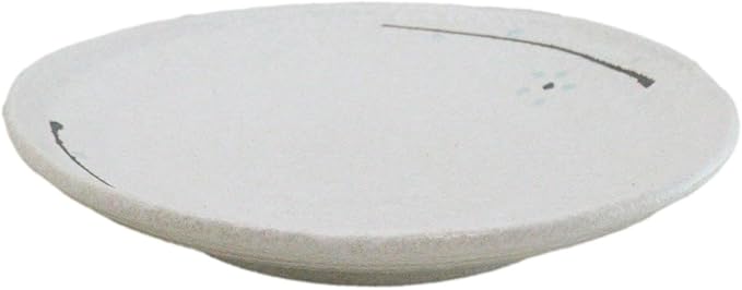 Ebros Gift Modern Yukino Hana Snow Flowers Ceramic Dinnerware Serveware Kitchenware Set Oriental Asian Restaurant Supply (Pack Of 5 Round Dinner Plates 8.75D)