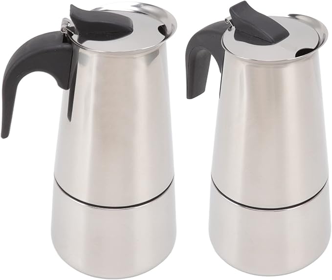 Electric Coffe Maker Large Capacity Electric Percolator Coffee Maker Portable Stainless Steel Moka Pot For Home And Outdoor Camping(450ML)
